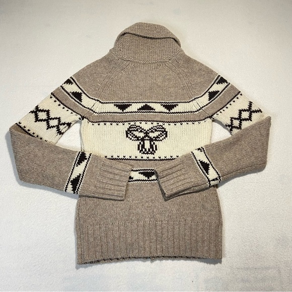 ARITZIA TNA Sea To Sky Lambswool Cardigan Sweater Zip Up Beige Size S - Picture 11 of 13